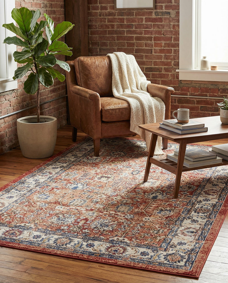 Eden Oasis Collection Area Rug -  Haven Rectangle Terracotta  lifestyle 8