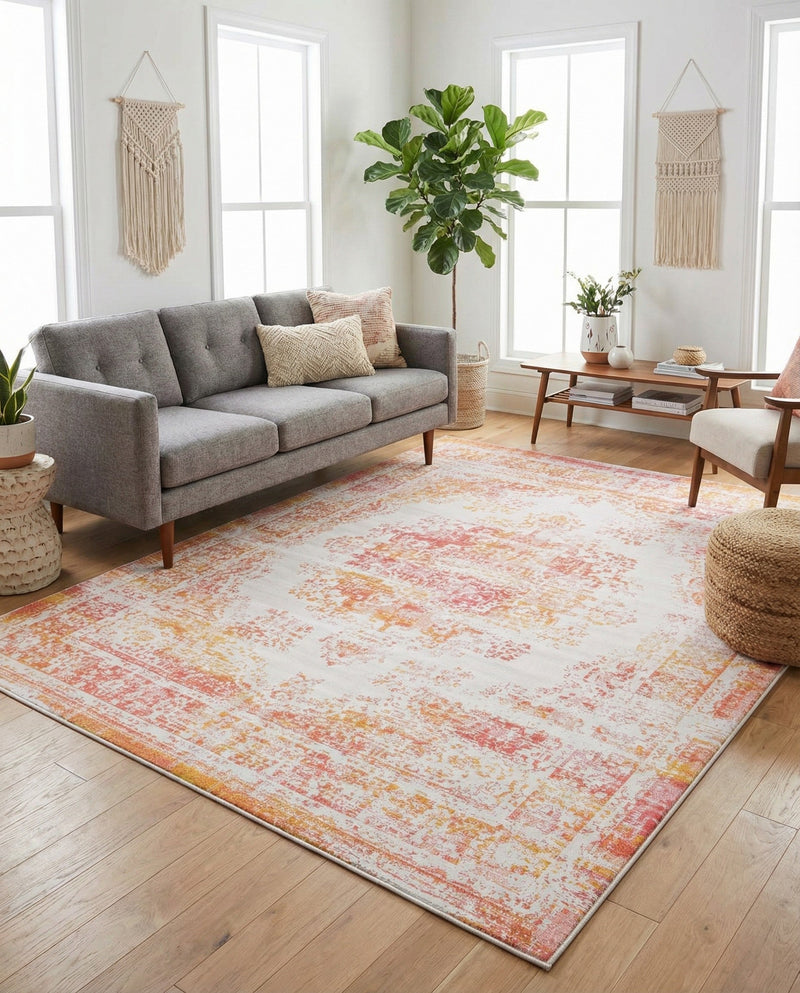 Geneva Terrace Collection Area Rug -  Vevey Rectangle Ivory  lifestyle 29