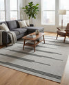 Urban Terrace Collection Area Rug -  Brooklyn Rectangle White and Black  lifestyle 12