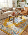 Beverly Grove Collection Area Rug -  Fairfax (Yellow) Rectangle Yellow  lifestyle 9