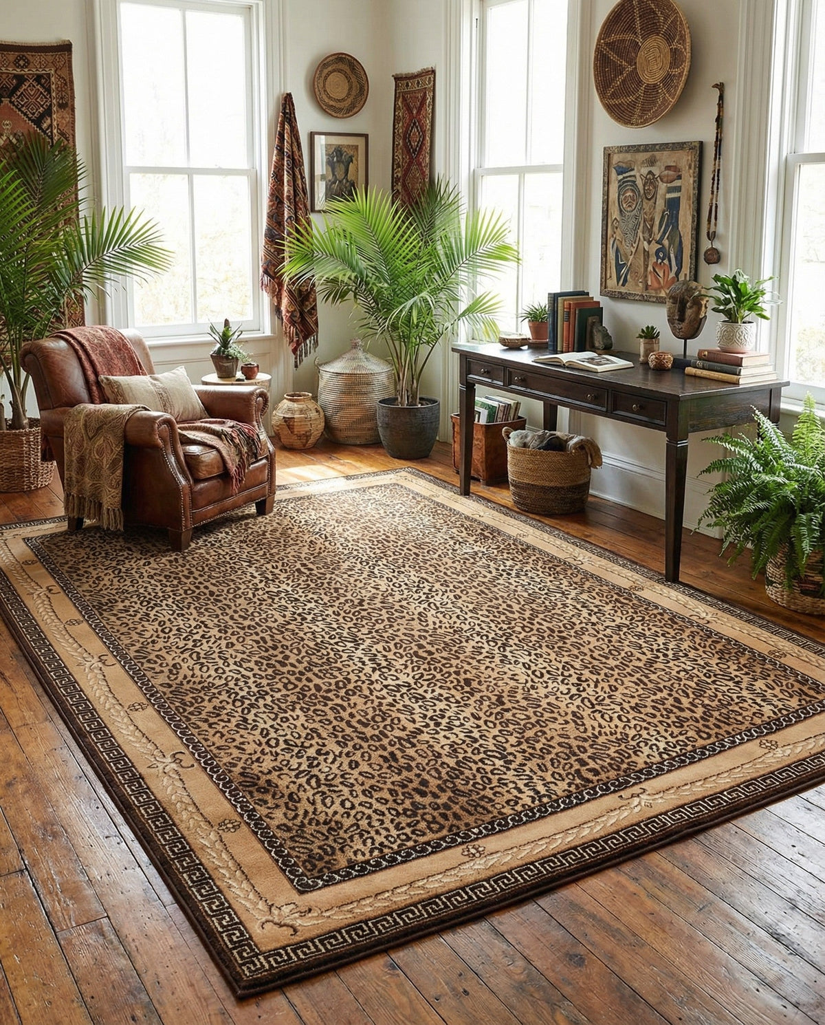 Savannah Sojourn Collection Area Rug -  Limpopo Rectangle Brown  lifestyle 26