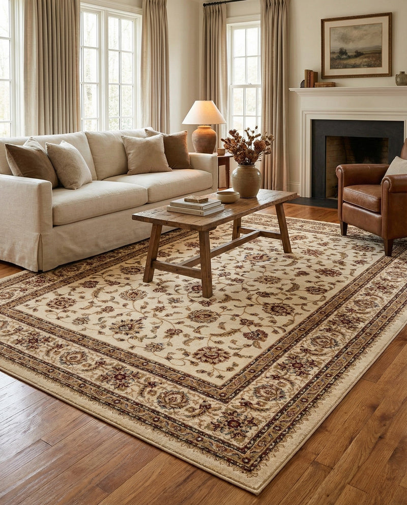 Jaipur Elegance Collection Area Rug -  Nahargarh (Cream) Rectangle Cream  lifestyle 17