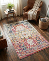 Parisian Elegance Collection Area Rug - Versailles (Pink Gray) Rectangle Pink Gray  lifestyle 32