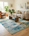 Chromatic Oasis Collection Area Rug -  Serene Rectangle Light Blue  lifestyle 15