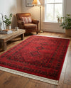 Samarkand Elegance Collection Area Rug -  Zarafshan Rectangle Red  lifestyle 14