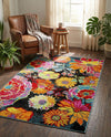 Venetian Elegance Collection Area Rug -  Accademia Rectangle Black  lifestyle 22