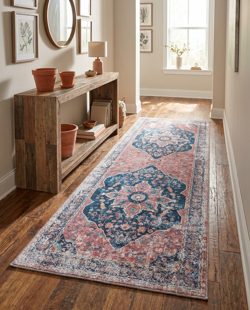 Laguna Sands Collection Area Rug -  Zuma Runner Navy Blue  lifestyle 57