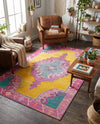 Heritage Elegance Collection Area Rug -  Winterthur (Yellow) Rectangle Yellow  lifestyle 6