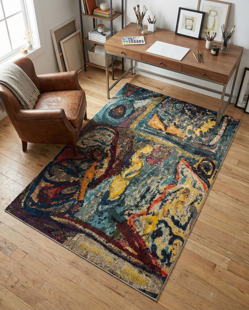 Autumnal Tapestry Collection Area Rug - Harvestville Rectangle Multi  lifestyle 8