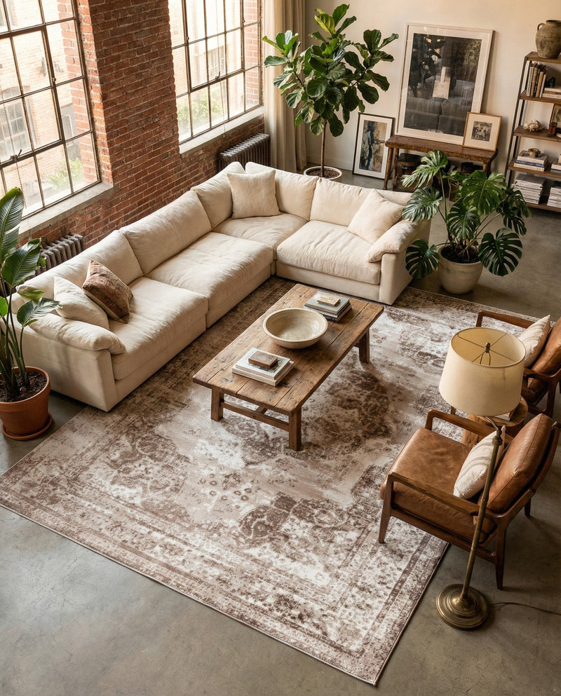 Riviera Elegance Collection Area Rug -  Menton (Beige) Rectangle Beige  lifestyle 19