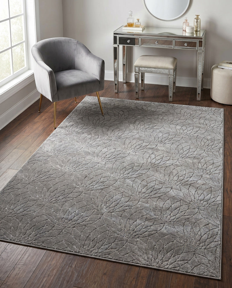Hollywood Luxe Collection Area Rug -  Rodeo Rectangle Gray Silver  lifestyle 37