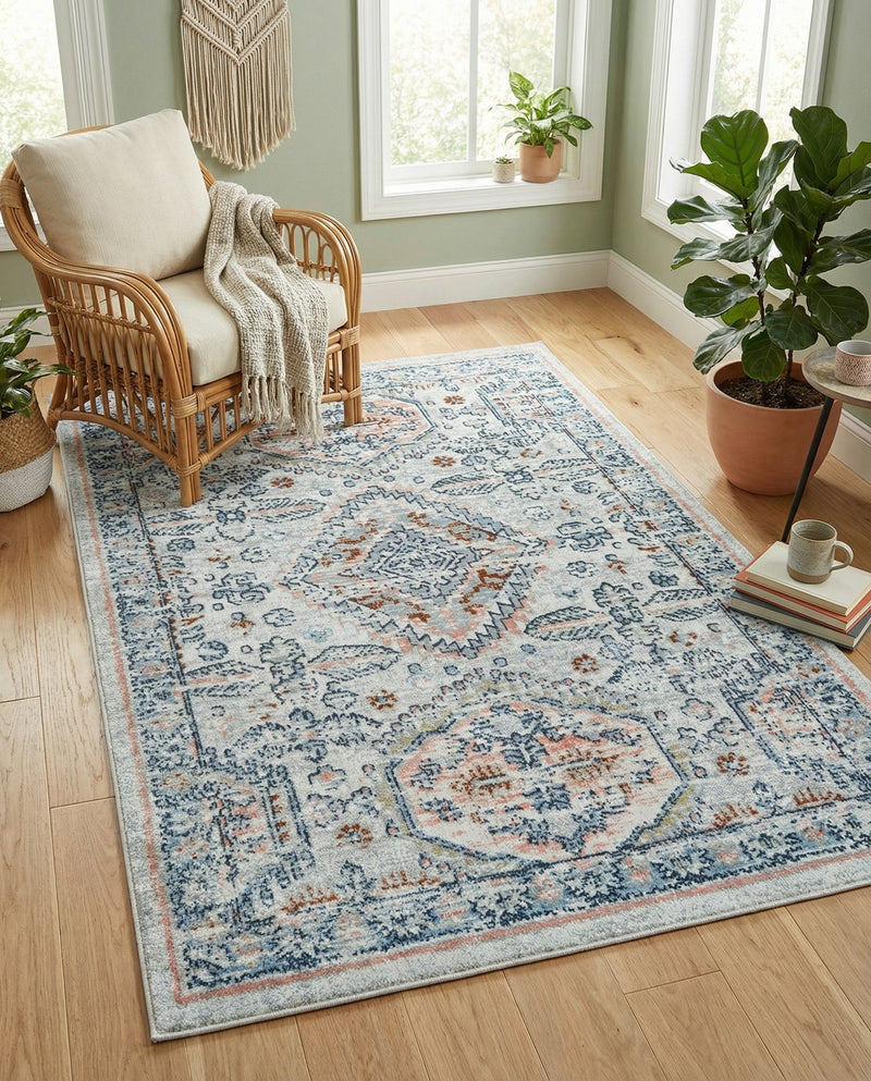 Aegean Elegance Washables Collection Area Rug -  Patmos Rectangle Ivory  lifestyle 23
