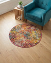 Colorburst Oasis Collection Area Rug -  Azura Round Multi  lifestyle 72