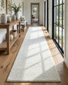 Solid Shag Seaside Collection Area Rug - Azure Cove (Snow White) Runner Snow White  lifestyle 70