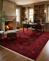 Samarkand Elegance Collection Area Rug -  Fergana Rectangle Red  lifestyle 23