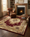 Versailles Elegance Collection Area Rug -  Vincennes Rectangle Red  lifestyle 51