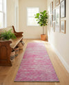 Sahara Essence Collection Area Rug - Oasis (Pink) Runner Pink  lifestyle 56