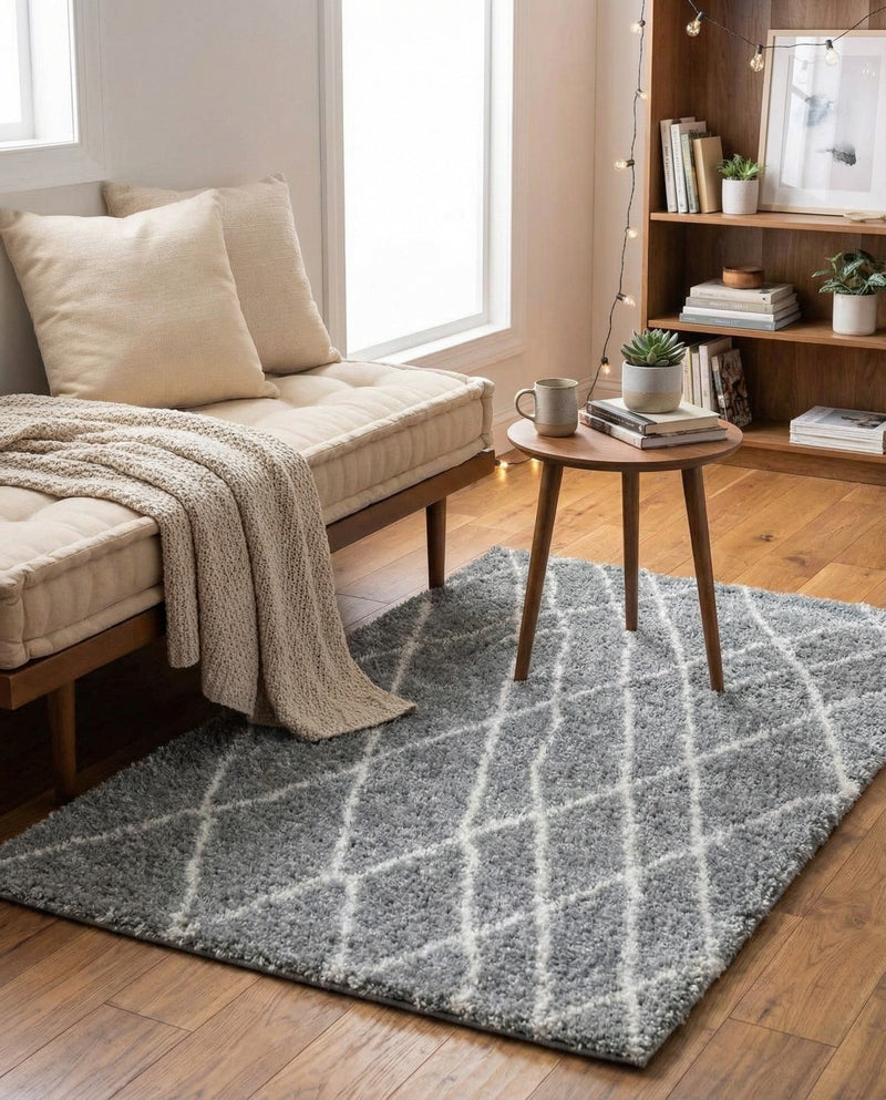 Cozy Haven Shag Collection Area Rug - Serenity (Cloud Gray) Rectangle Cloud Gray  lifestyle 13
