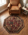 Neptune Elegance Collection Area Rug -  Galatea (Burgundy) Octagon Burgundy  lifestyle 27