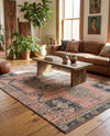 Savannah Threads Collection Area Rug -  Sonoran Rectangle Antique Red  lifestyle 12