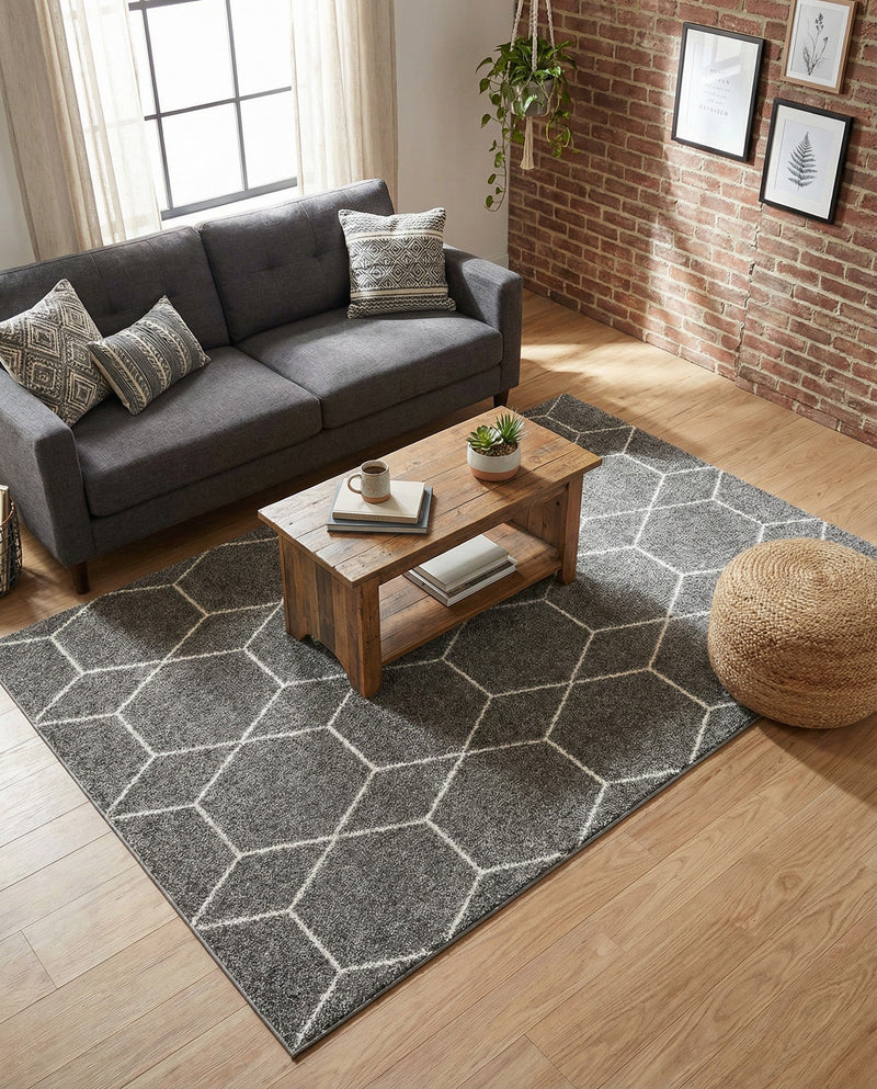 Trellis Mosaic Collection Area Rug - Arborville (Light Gray) Rectangle Light Gray  lifestyle 21