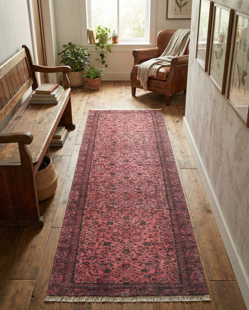 Bazaar Chic Collection Area Rug -  Larache Runner Antique Red  lifestyle 35