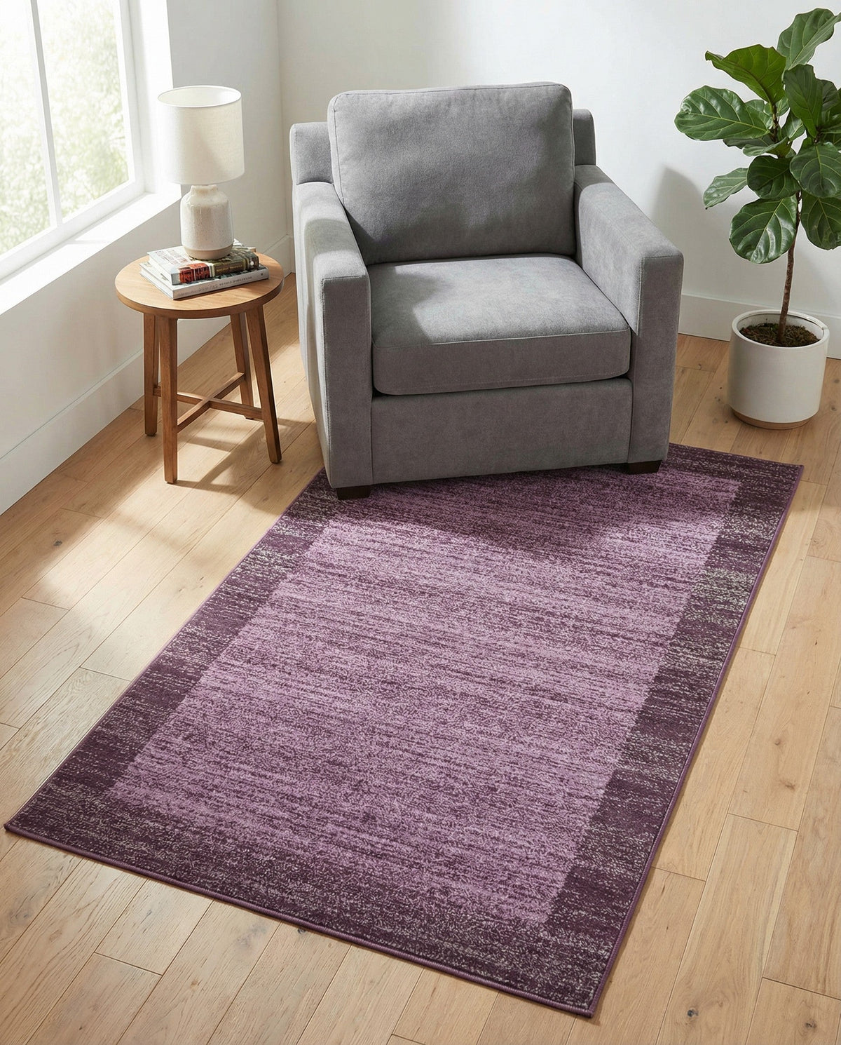 Studio Haven Collection Area Rug -  Conservatory (Violet) Rectangle Violet  lifestyle 14