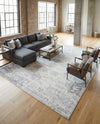 Riviera Elegance Collection Area Rug - Antibes (Gray) Rectangle Gray  lifestyle 15