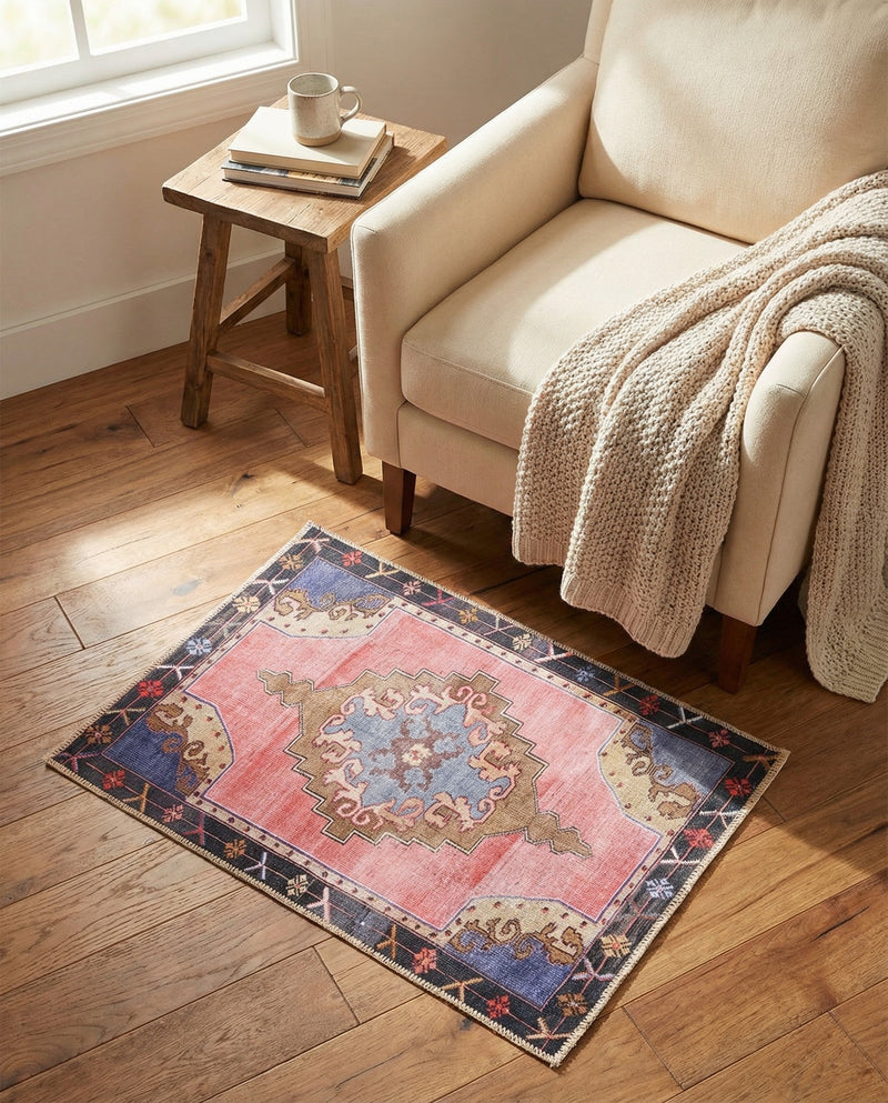 Heritage Elegance Collection Area Rug -  Winterthur (Pink) Rectangle Pink  lifestyle 13