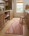 Seaside Blooms Collection Area Rug -  Evergreen (Rust Red) Runner Rust Red  lifestyle 40