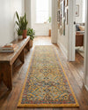 Seville Stripes Collection Area Rug -  Malaga (Yellow) Runner Yellow  lifestyle 72