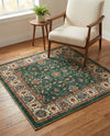 Casablanca Tapestry Collection Area Rug -  Marrakech (Emerald Green) Square Emerald Green  lifestyle 27
