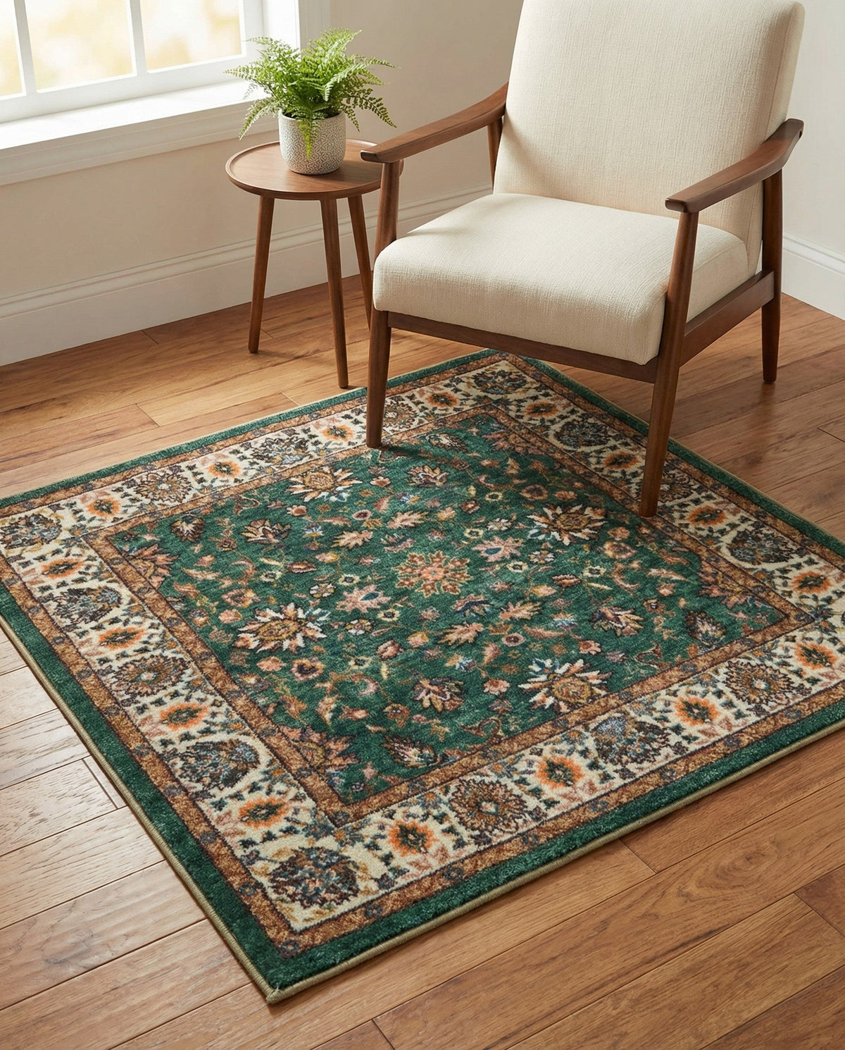 Casablanca Tapestry Collection Area Rug -  Marrakech (Emerald Green) Square Emerald Green  lifestyle 27