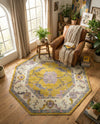 Arcadia Rugs Collection Area Rug - Eden (Green) Octagon Green  lifestyle 32