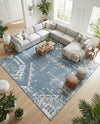 Desert Nomad Terrace Collection Area Rug - Sahara (Blue) Square Blue  lifestyle 33