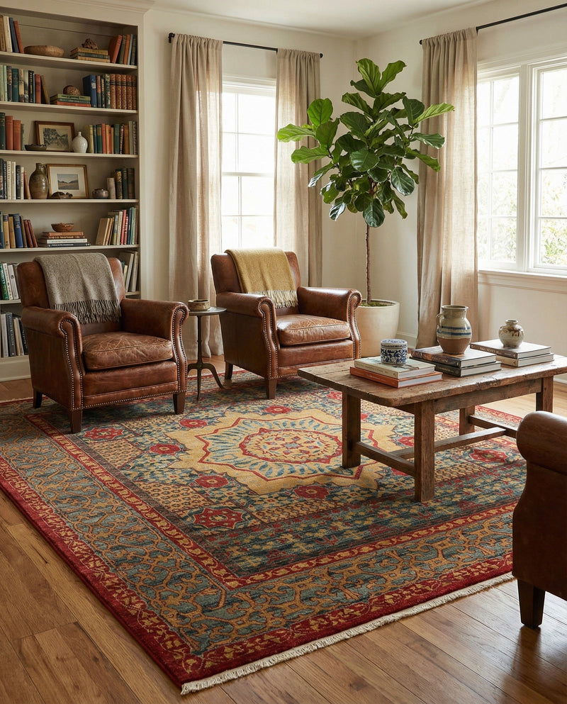 Ottoman Elegance Collection Area Rug -  Cappadocia Rectangle Navy Blue  lifestyle 20