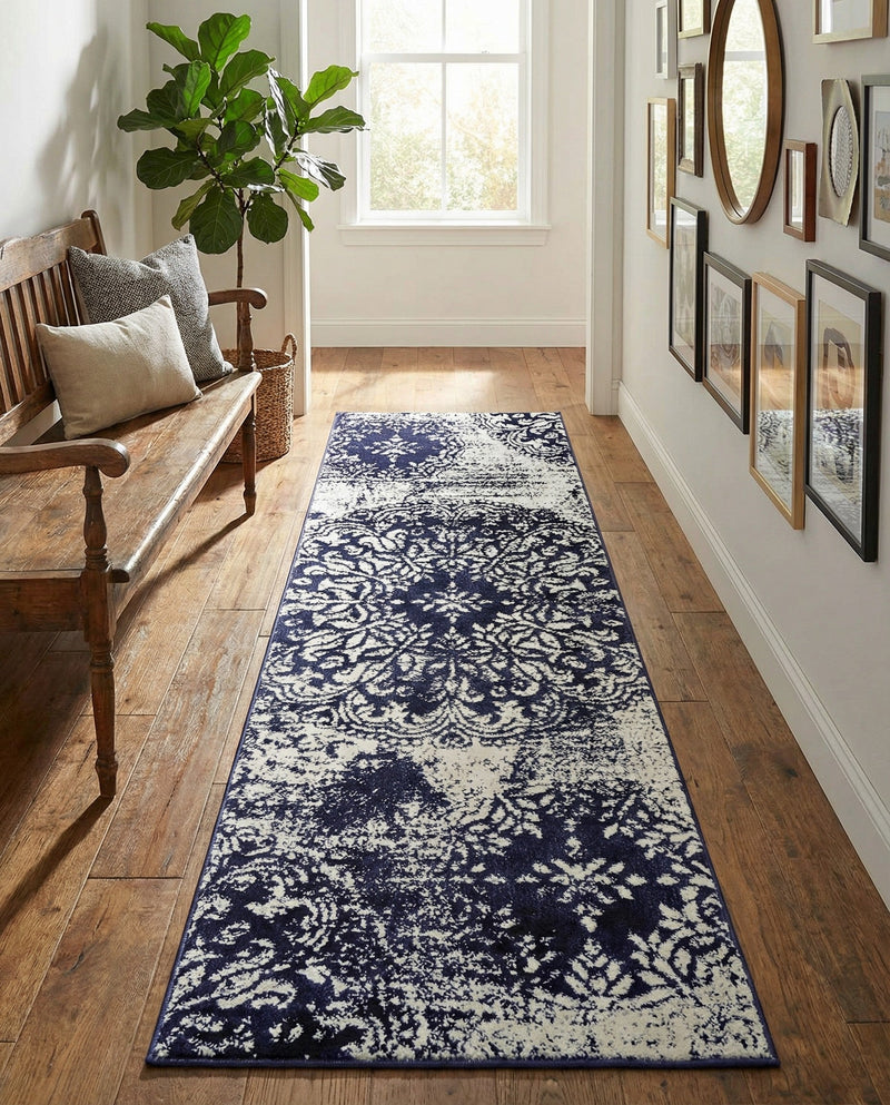 Riviera Elegance Collection Area Rug -  Monaco (Navy Blue) Runner Navy Blue  lifestyle 59