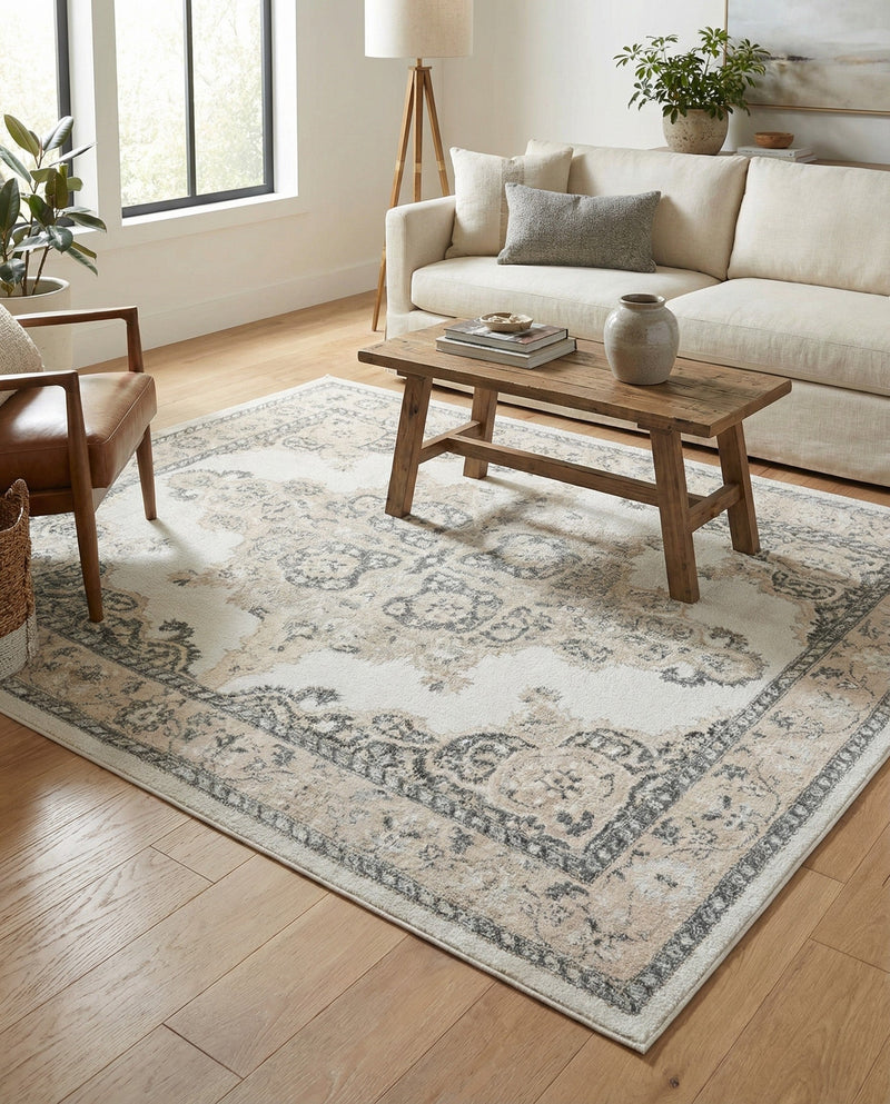 Beverly Grove Collection Area Rug -  Fairfax (Ivory) Rectangle Ivory  lifestyle 17