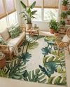 Seaside Blooms Collection Area Rug -  Ivy Rectangle Green  lifestyle 27