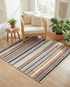 Marrakech Mosaic Collection Area Rug - Casablanca Square Ivory  lifestyle 68