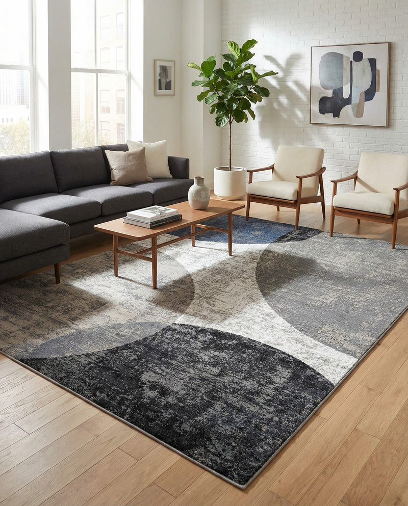 Copenhagen Edge Collection Area Rug -  Amager Rectangle Multi  lifestyle 15