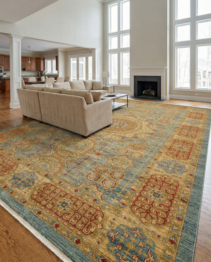 Ottoman Elegance Collection Area Rug -  Ephesus Rectangle Light Blue  lifestyle 22