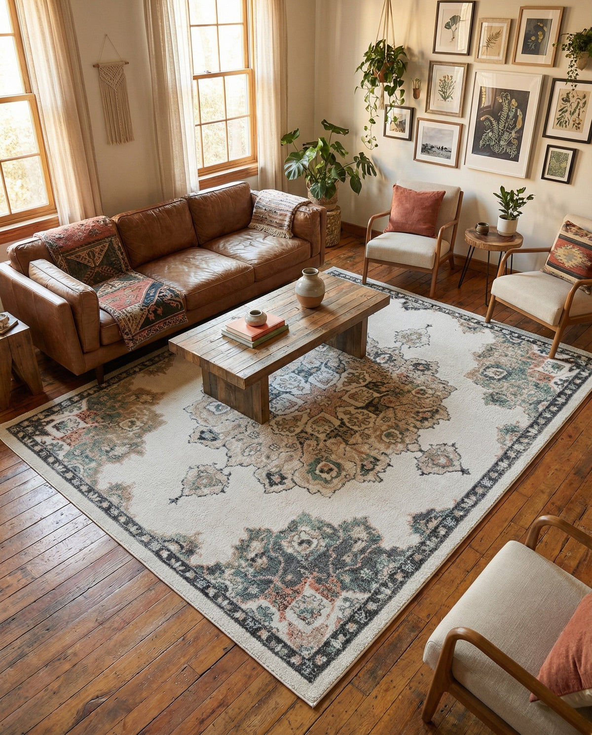 Beverly Grove Collection Area Rug - Melrose (Ivory) Rectangle Ivory  lifestyle 5