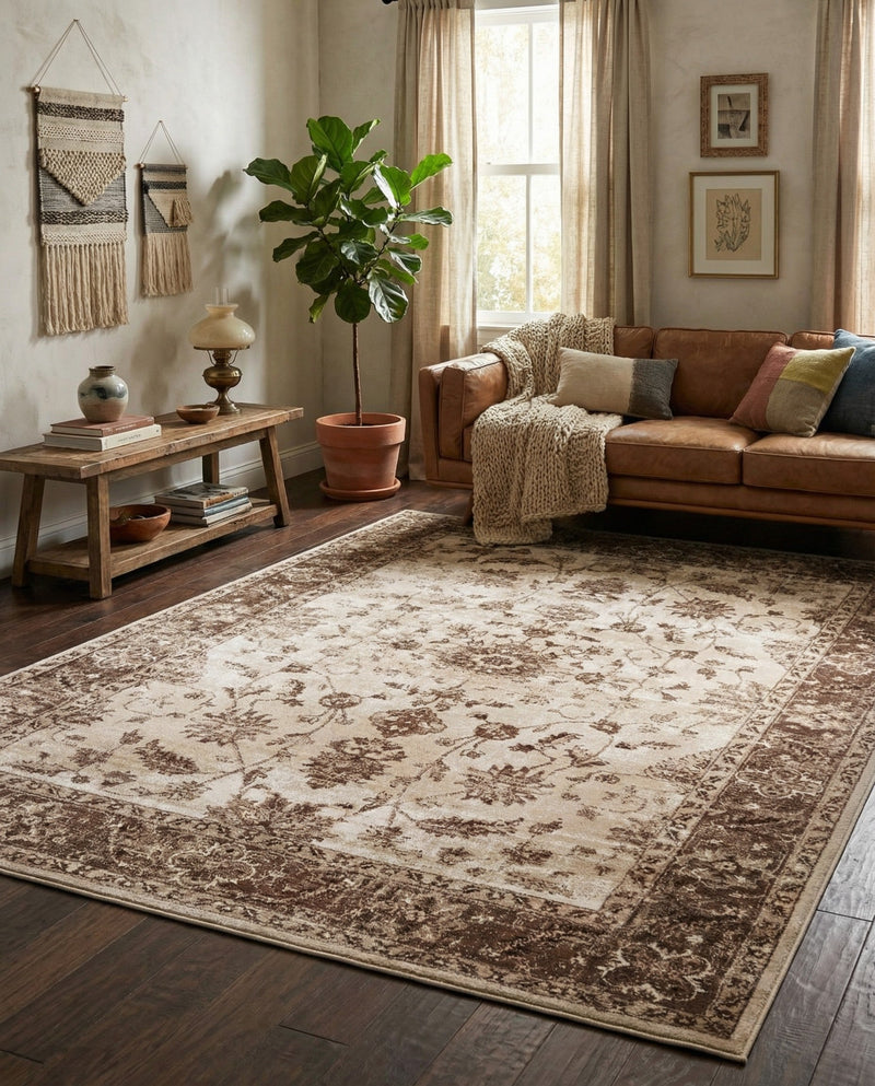Andes Summit Collection Area Rug -  Aconcagua Rectangle Cream  lifestyle 21
