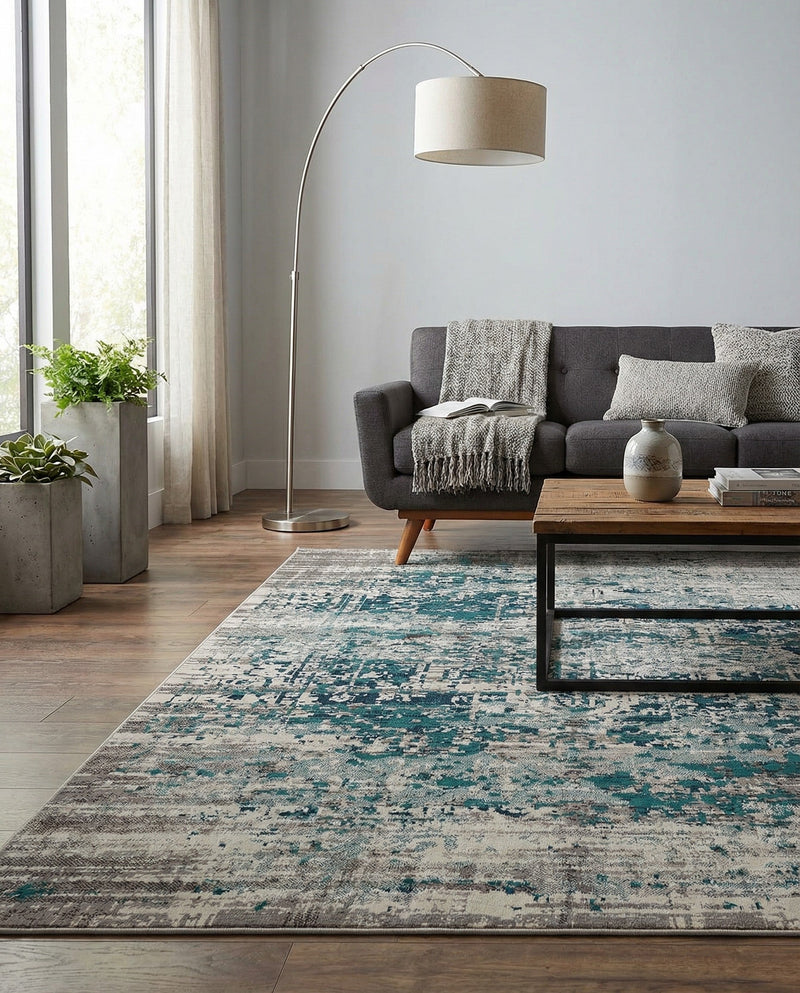 Copenhagen Comfort Collection Area Rug -  Odense Rectangle Blue  lifestyle 20