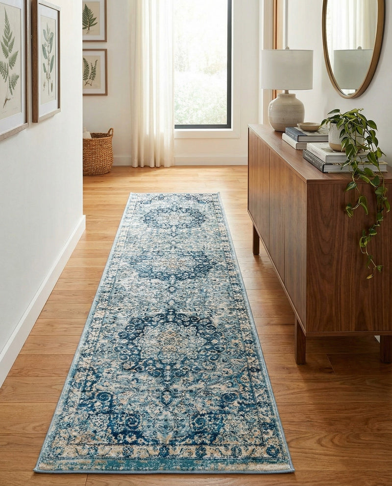 Coastal Haven Collection Area Rug - Seabreeze (Navy Blue) Runner Navy Blue  lifestyle 43