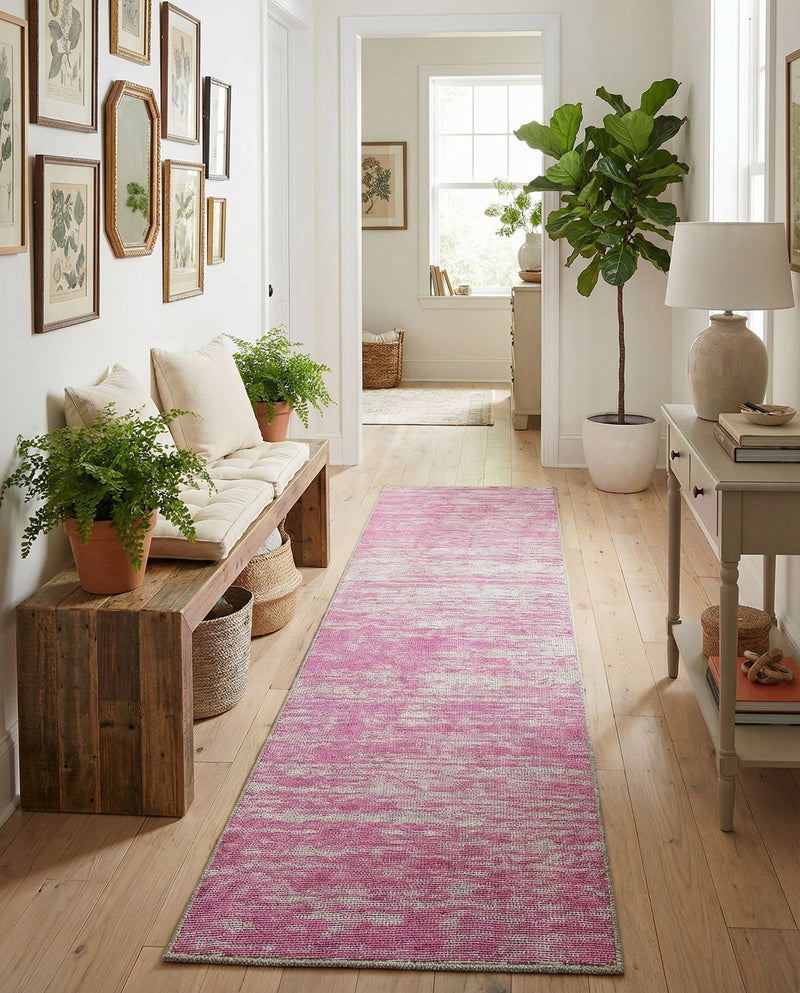Sahara Essence Collection Area Rug - Oasis (Pink) Runner Pink  lifestyle 57