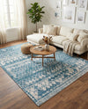 Dresden Elegance Collection Area Rug -  Zittau Rectangle Blue  lifestyle 78