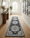 Beverly Grove Collection Area Rug - Melrose (Charcoal) Runner Charcoal  lifestyle 66