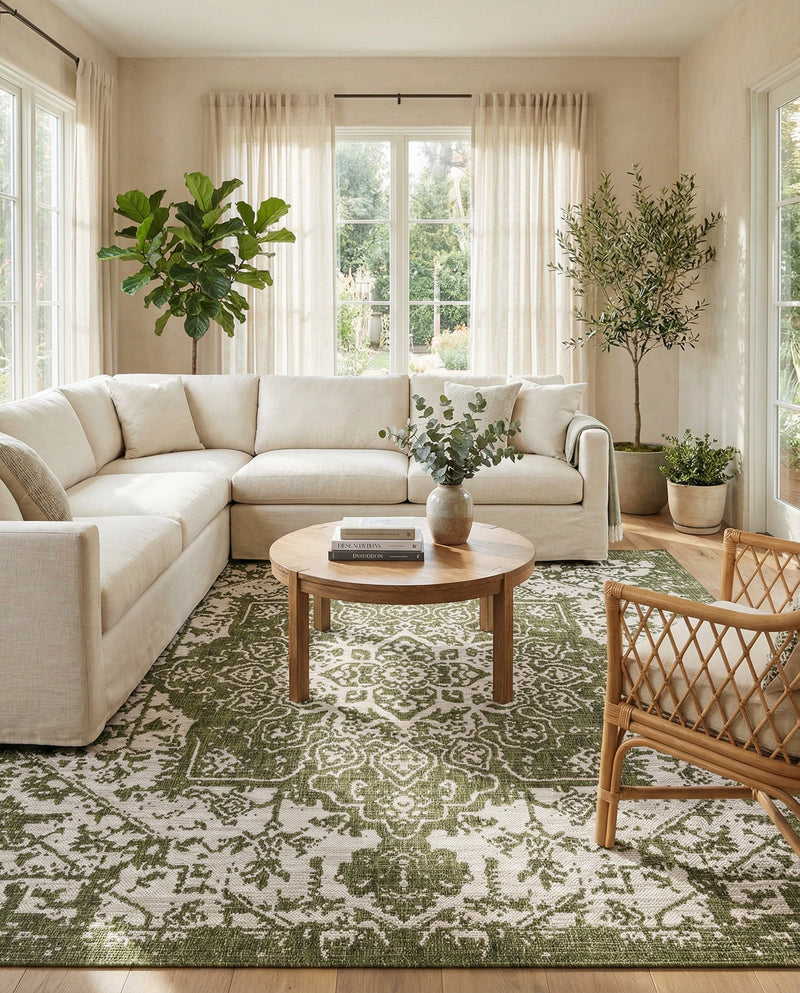 Urban Oasis Rugs Collection Area Rug -  Penthouse (Green) Square Green  lifestyle 36